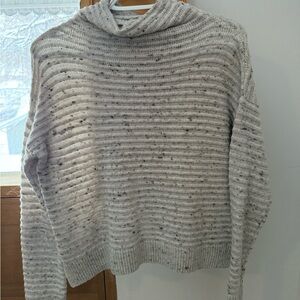 Madewell Speckled Gray Cowl Neck Sweater